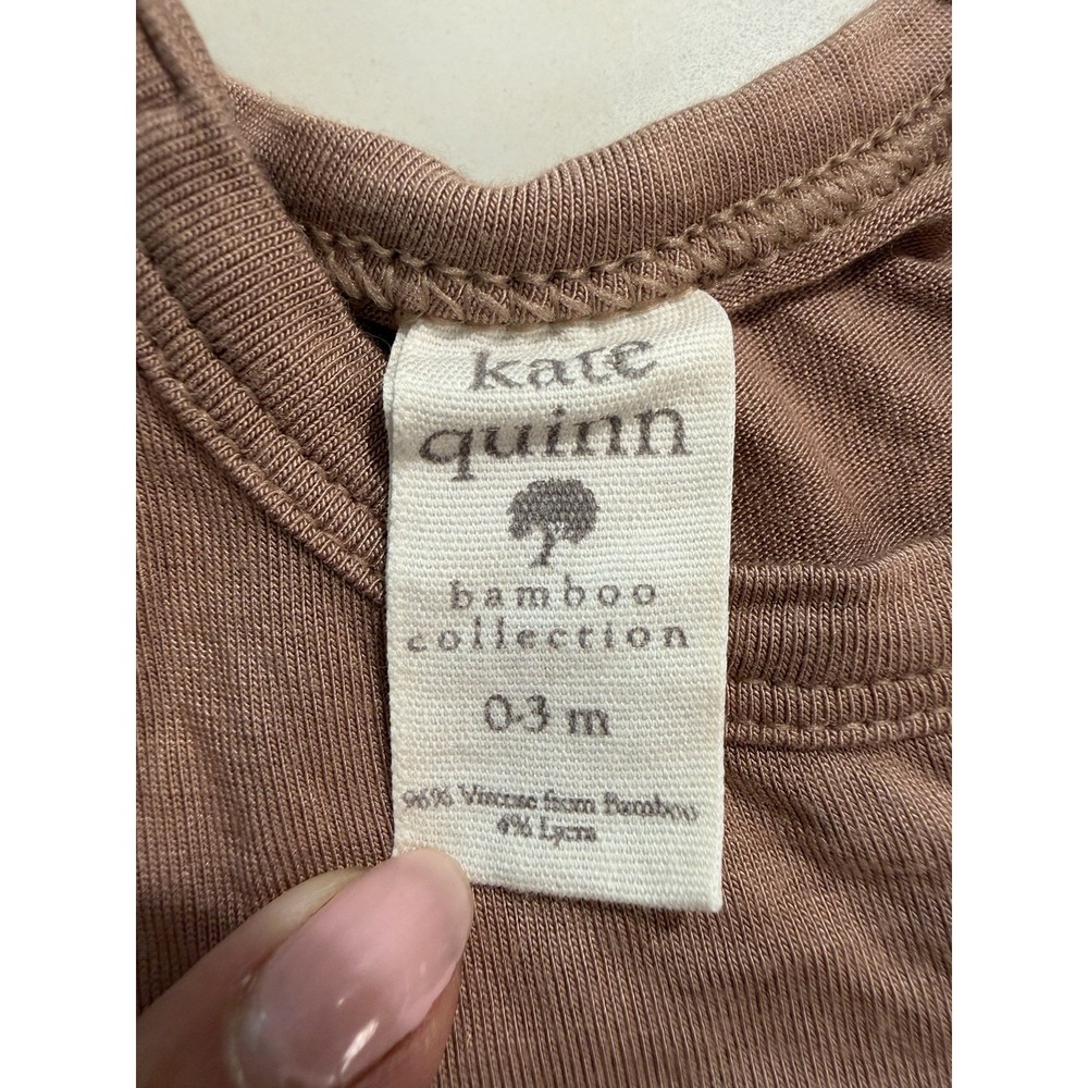 Kate quinn Bamboo One Piece Bodysuit Sz 0-3 Months Ethereal Minimalist Neutral - Picture 2 of 3